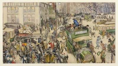Christmas Shoppers, Madison Square by William James Glackens